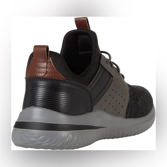 Skechers Delson 3.0 Cicada Sneaker 210238 Black Gray 9.5 12 NEW - Picture 4 of 7
